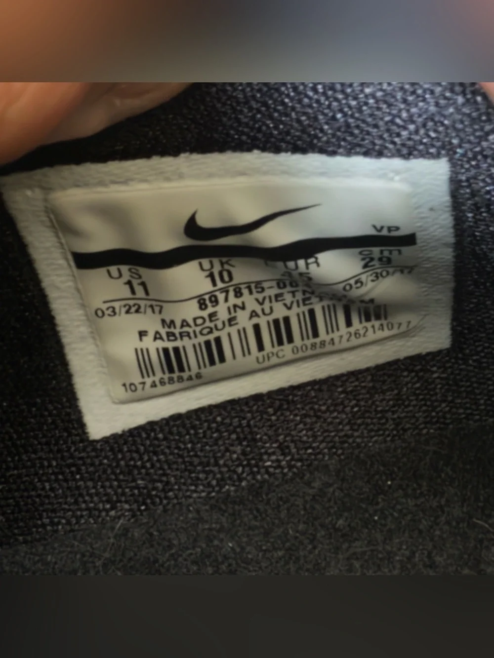 Nike KD 10 Triple Black Size 11